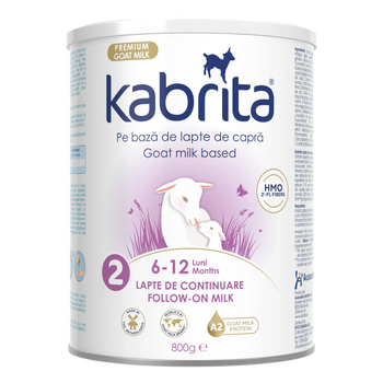 Kabrita 2 Lapte de continuare pe bază de lapte de capră cu HMO, 800g Kabrita 2 Lapte de continuare pe bază de lapte de capră cu HMO, 800g