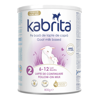 Kabrita 2 Lapte de continuare pe bază de lapte de capră cu HMO, 800g